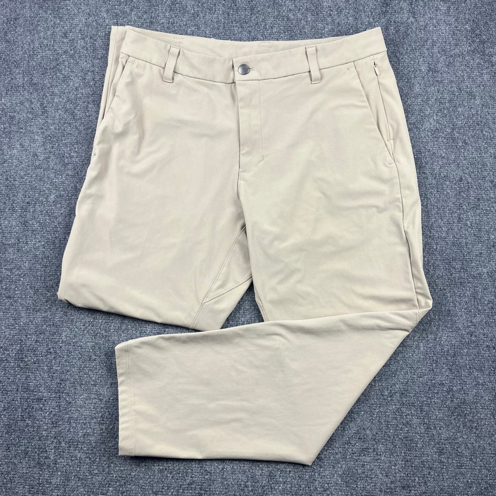 Lululemon Commission Pant Classic Warpstreme Tan Khaki Mens 32 LM5AEVS